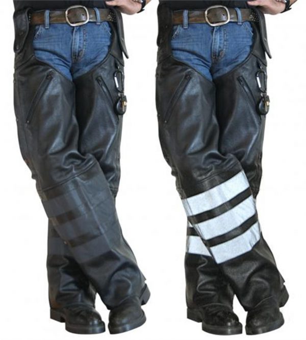 Black Ops Leather Hook Chaps