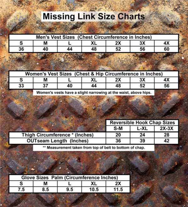 Color Size Chart