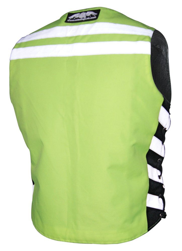 Green 6XL Gearx Hi Visibility Vest 4 Motorbike or Industrial Safety Wears 